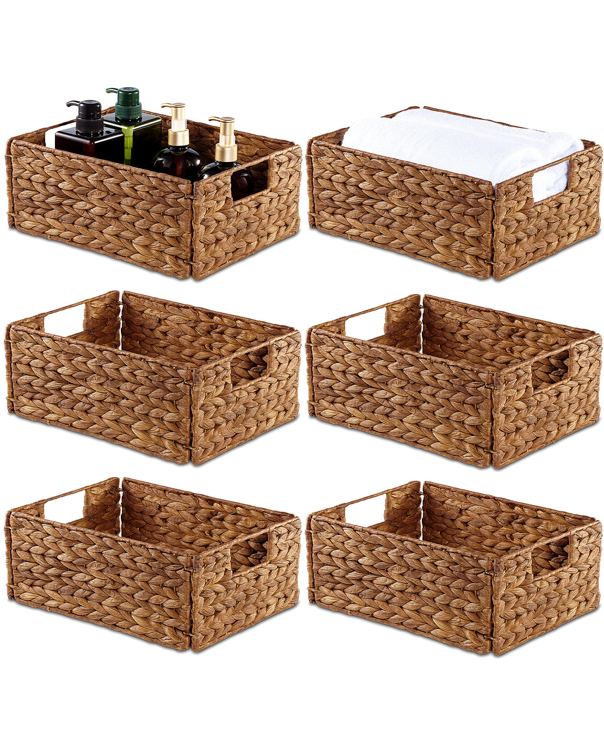 Water Hyacinth Storage Baskets set 6
