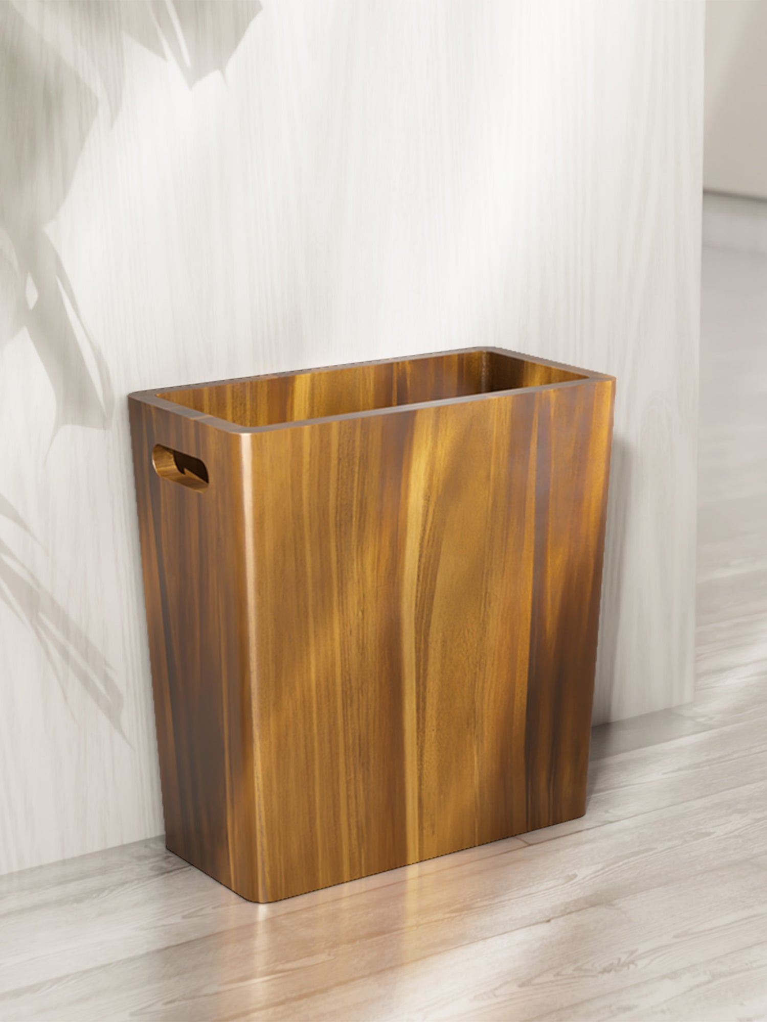 BLUEWEST 2.6 Gallons Wooden Wastebaskets – Solid Acacia - Bluewest