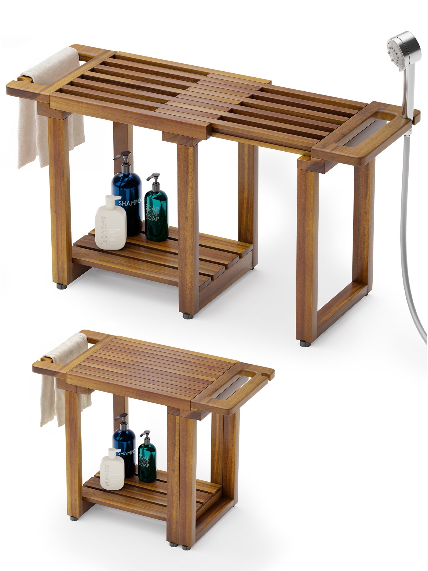 BLUEWEST Adjustable Shower Bench Stool for Inside Shower – 31.7'' - Bluewest
