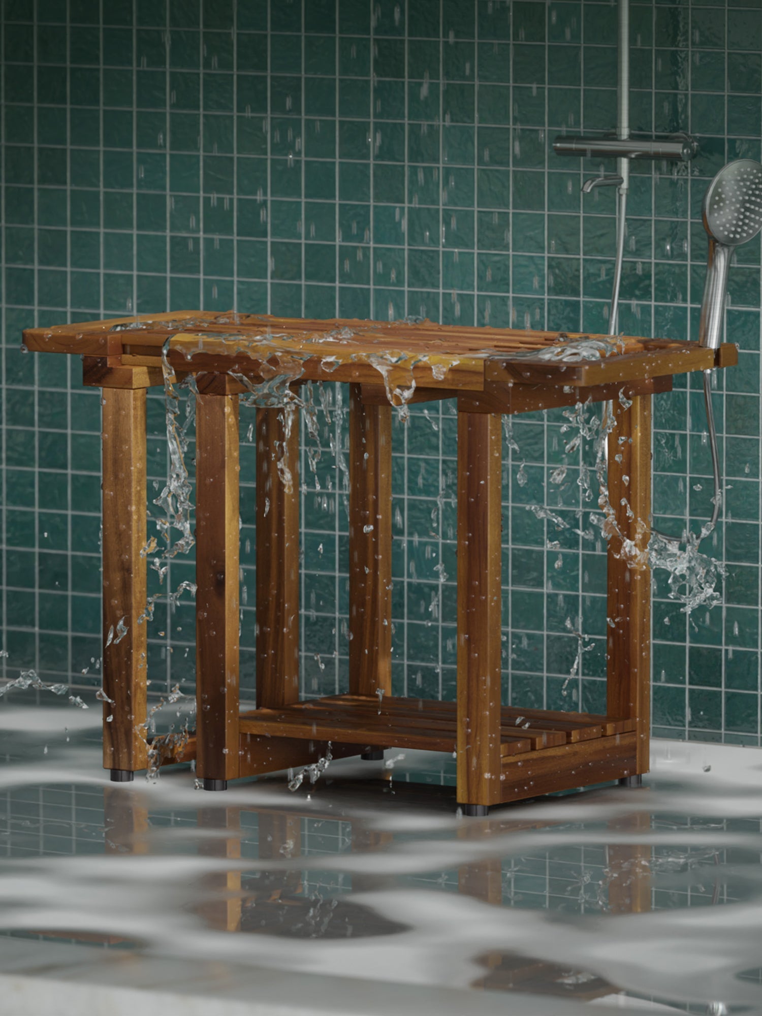 BLUEWEST Adjustable Shower Bench Stool for Inside Shower – 31.7'' - Bluewest